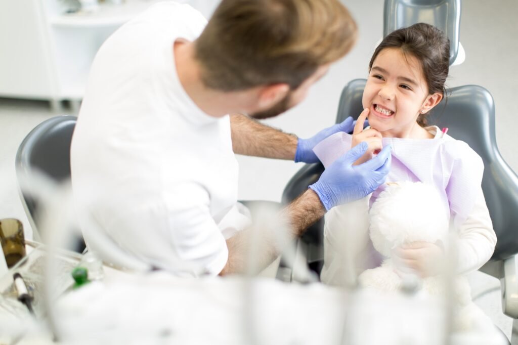 Child patient at the dentist